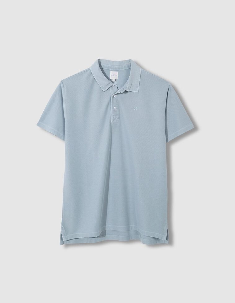 Polo manga corta azul