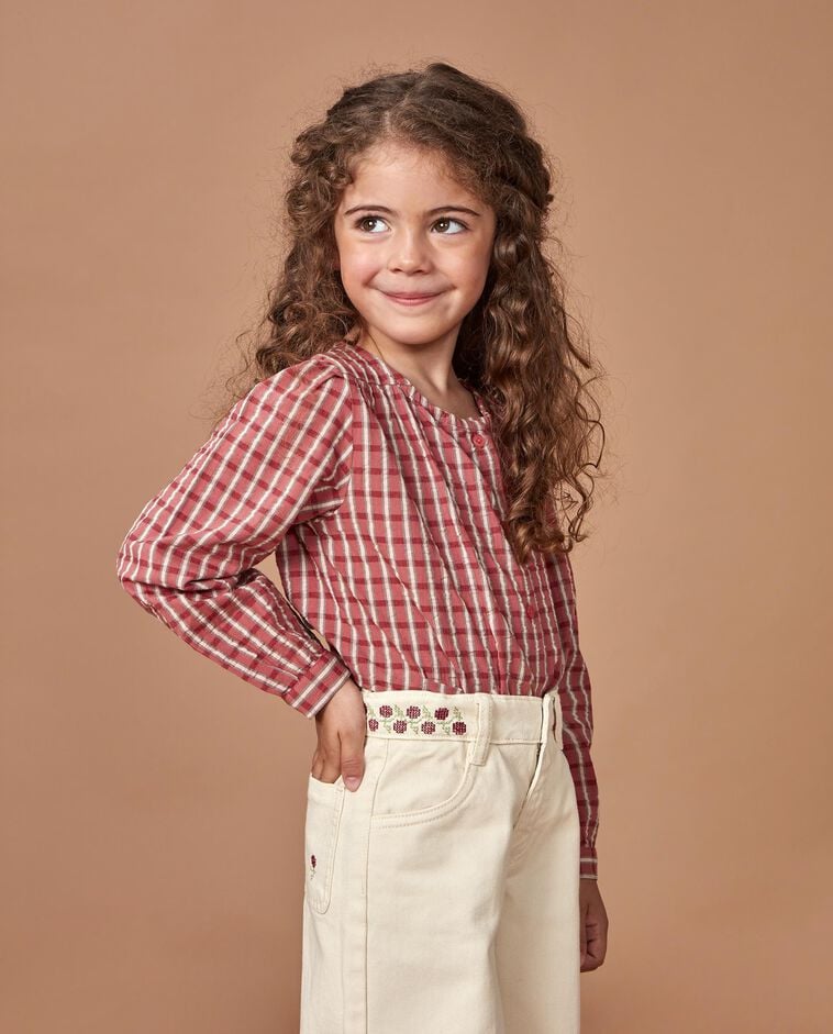 Pantal&oacute;n con bordados piedra ni&ntilde;a
