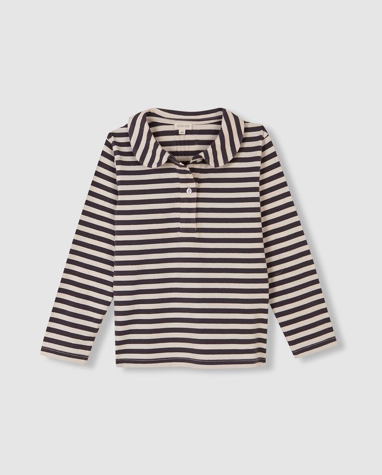 Camiseta de rayas gris ni&ntilde;o