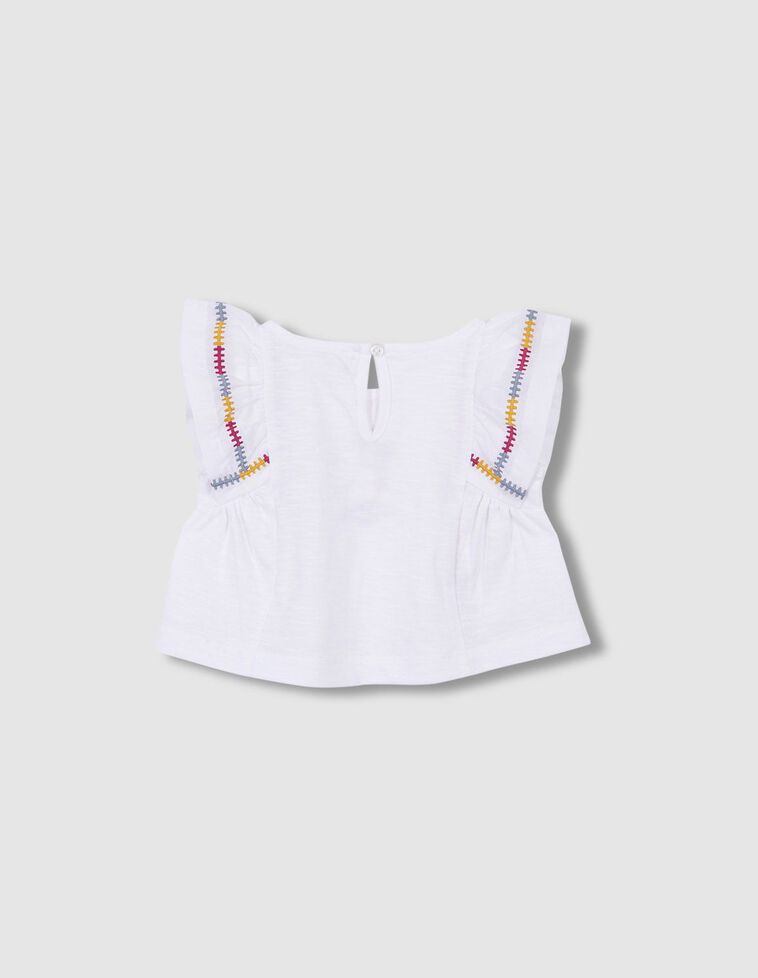 Camiseta bordados blanco 