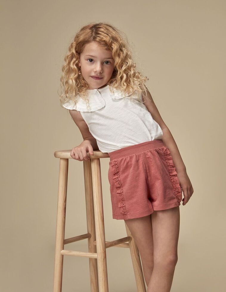 Pantalón corto de punto  rosa