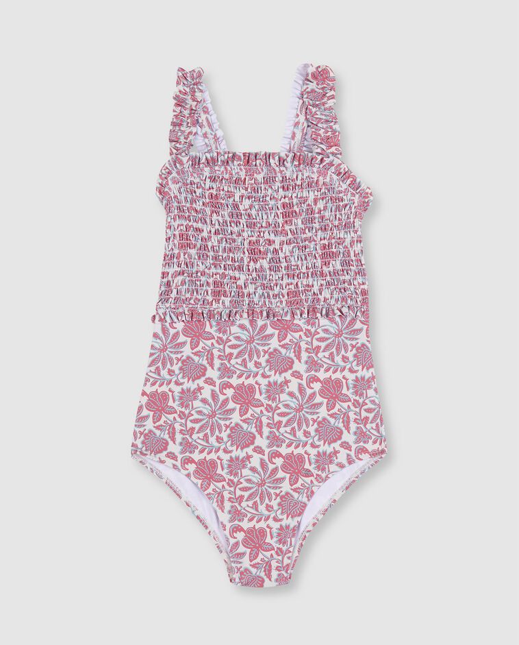 Ba&ntilde;ador estampado de flor india beige claro