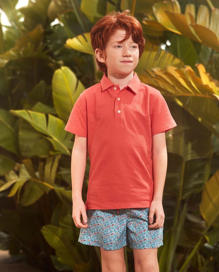 Ba&ntilde;ador estampado floral azul claro