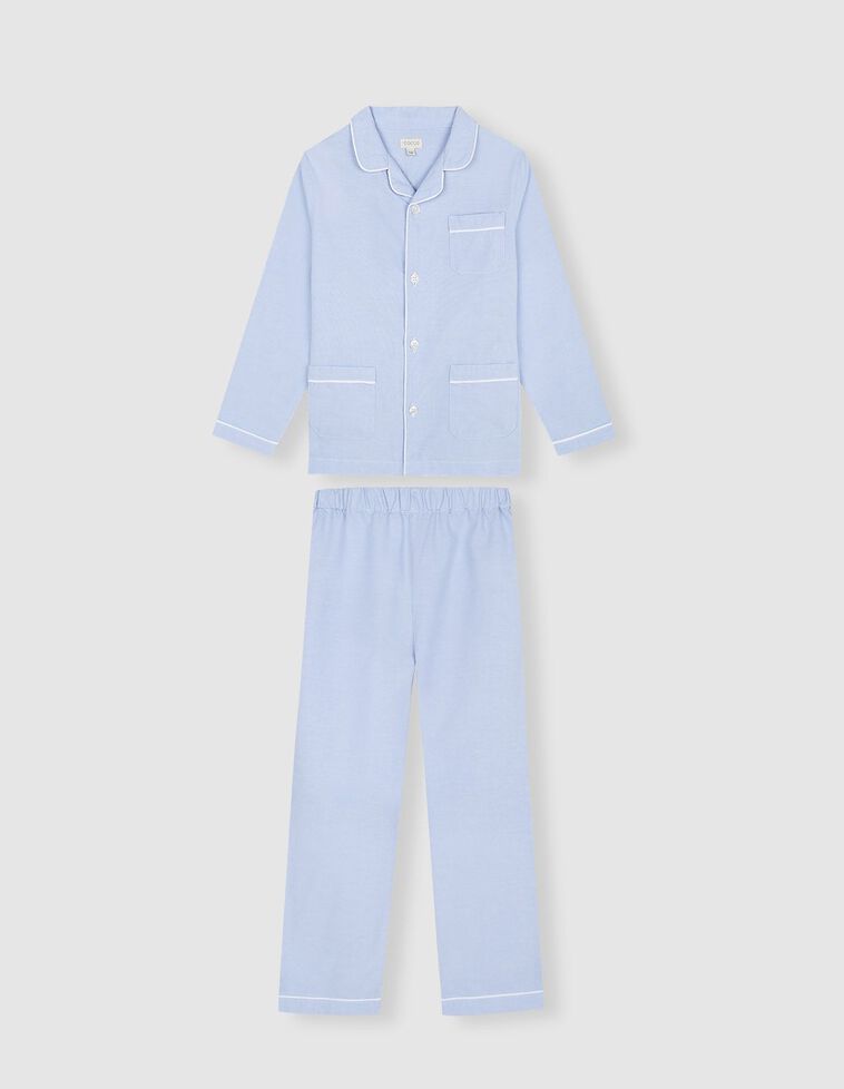 Pijama oxford azul