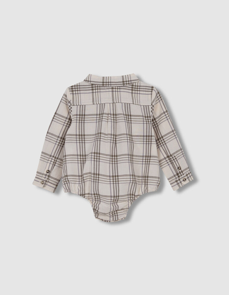 Camisa Body Cuadros Crudo