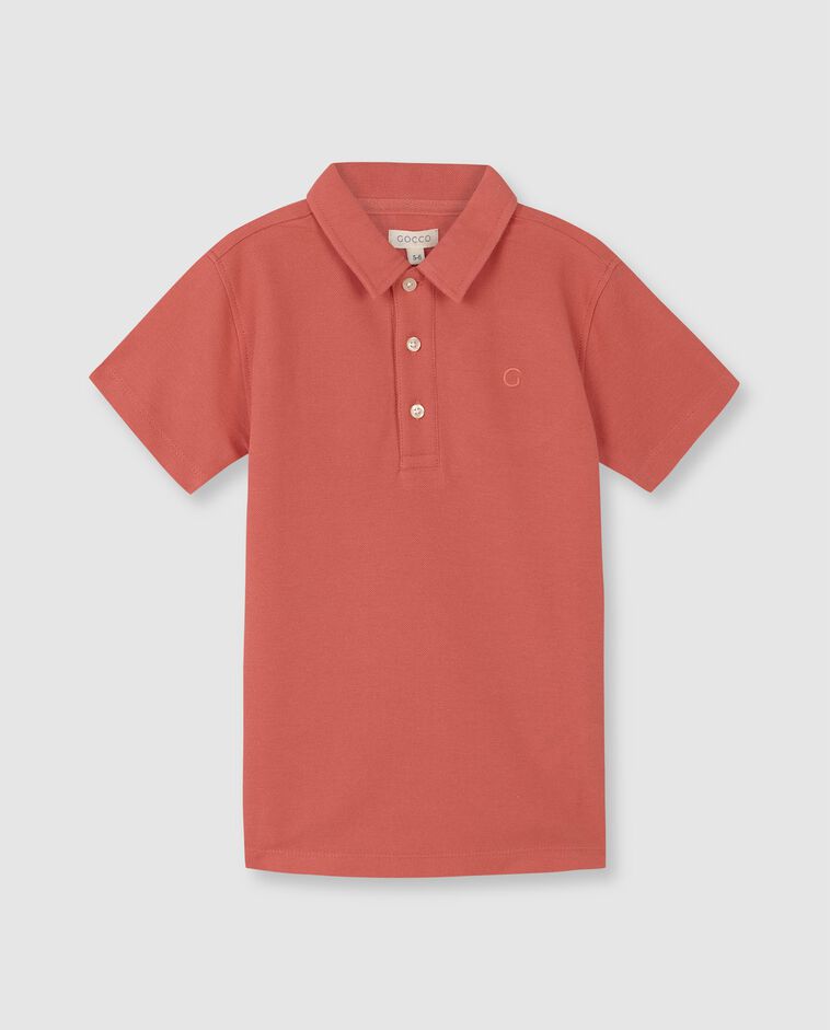 Polo b&aacute;sico de piqu&eacute; rosa