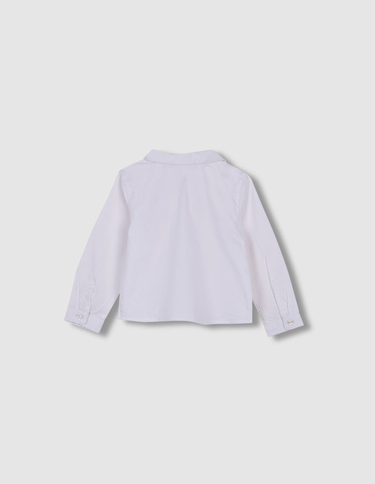 Camisa Blanca  Cuello Bebe  Blanco Optico