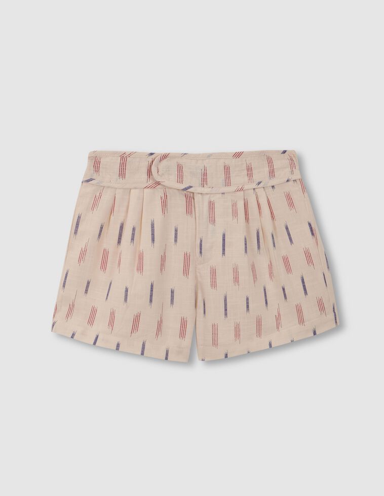 Pantalón corto ikat blanco