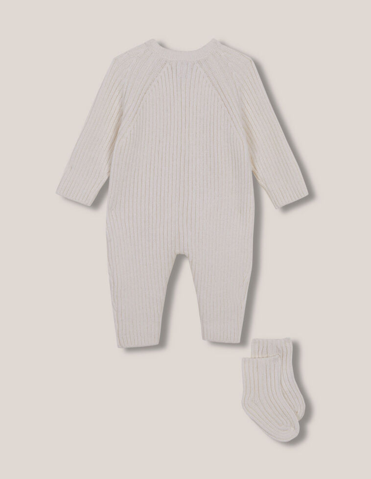 Conjunto De Pelele Y Patucos De Canale Blanco Roto