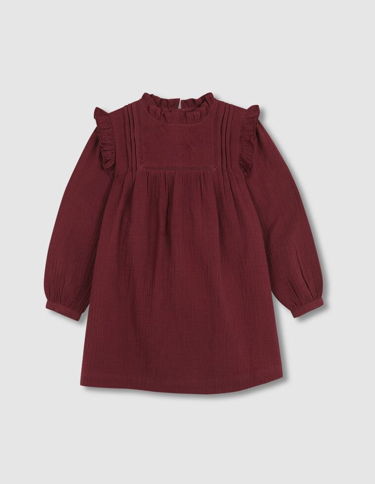Vestido gasa bordado 