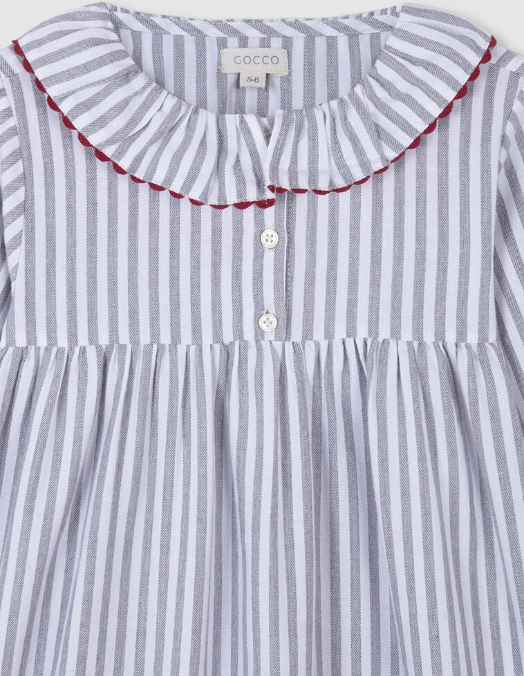 Camisón rayas picotina fresa