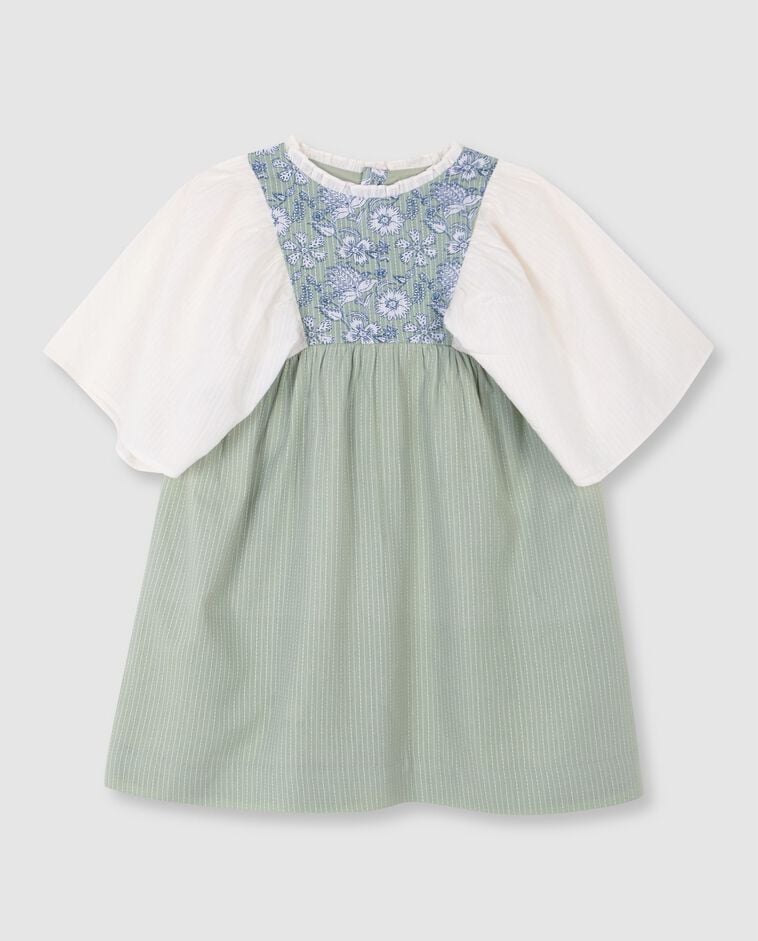 Vestido canes&uacute; estampado verde