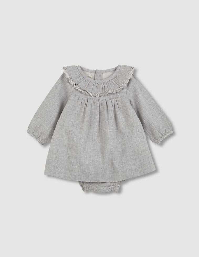 Vestido villela cuello volante