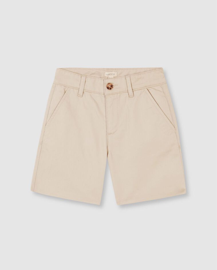 Pantal&oacute;n corto de sarga piedra