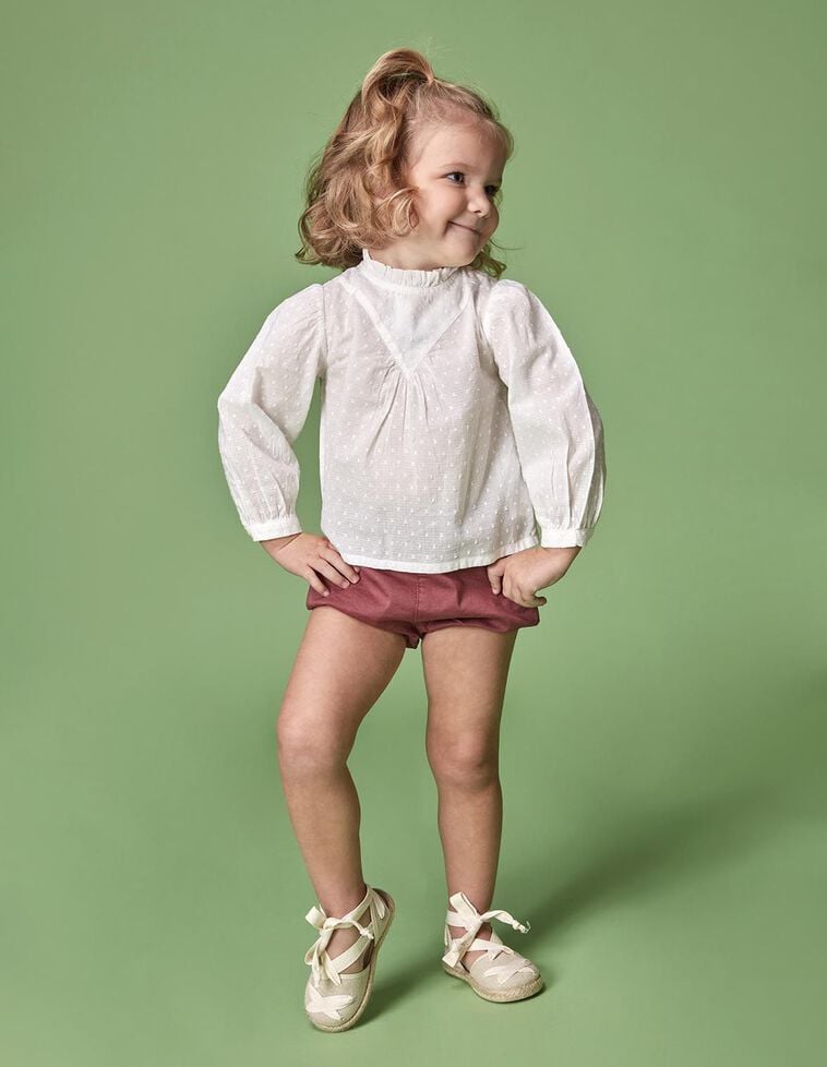 Blusa de plumeti blanco