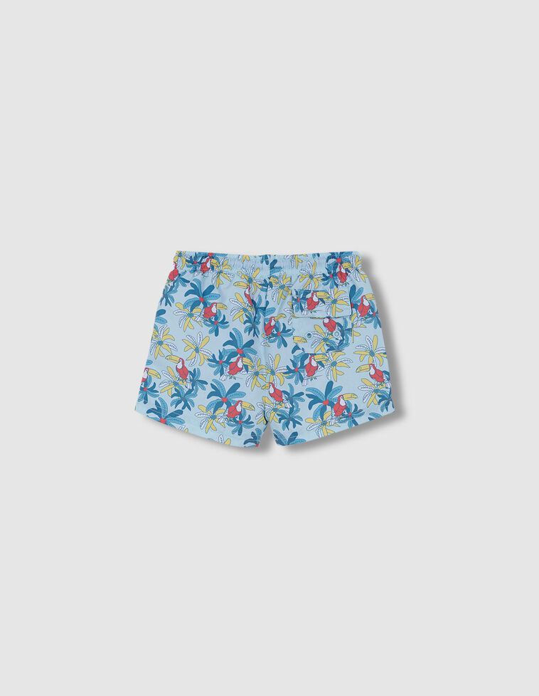 Bañador estampado tucanes verde  
