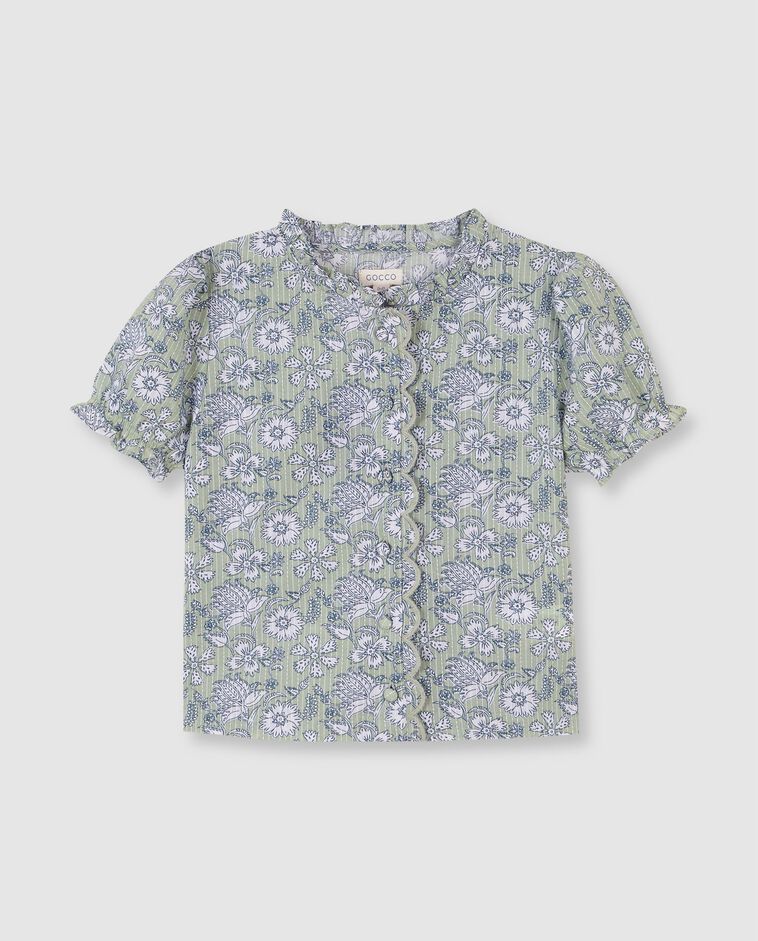 Blusa de flores verde