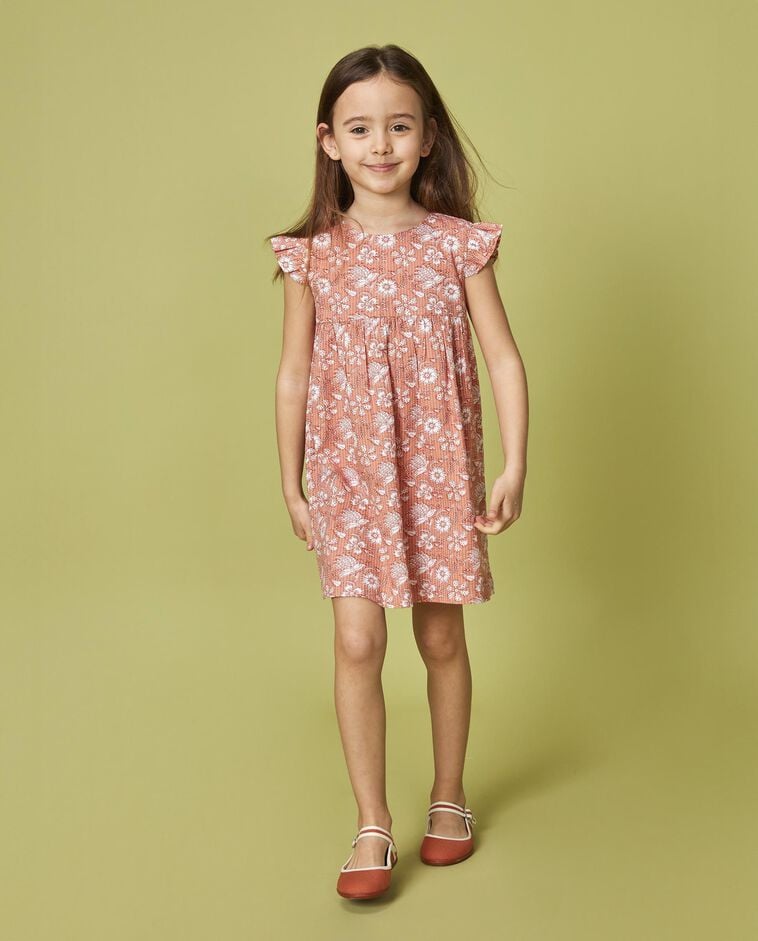 Vestido flor india rosa