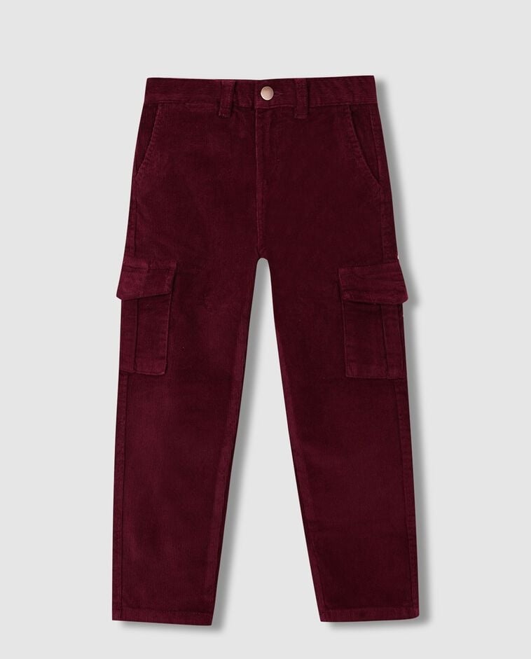 Pantal&oacute;n de pana cargo rojo ni&ntilde;o