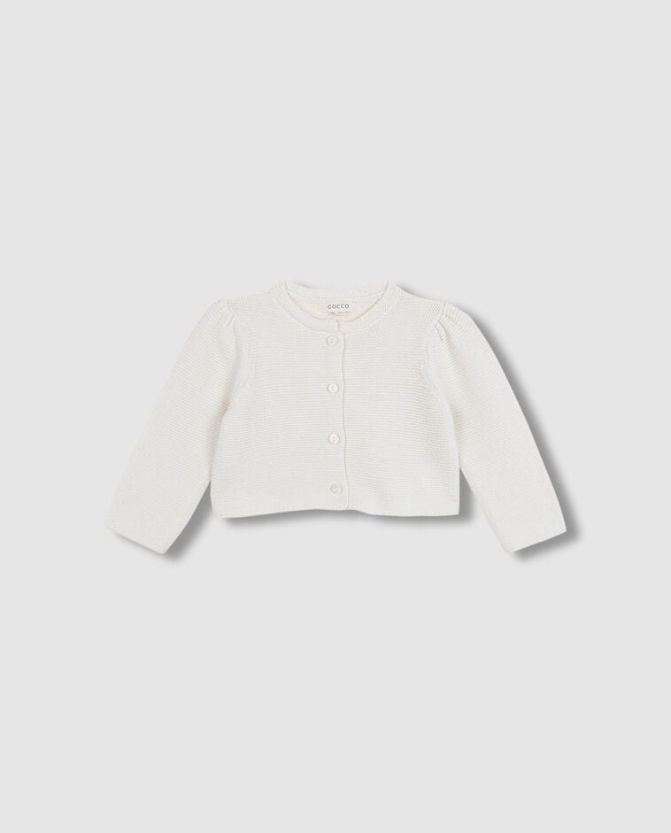 Chaqueta punto bobo blanco