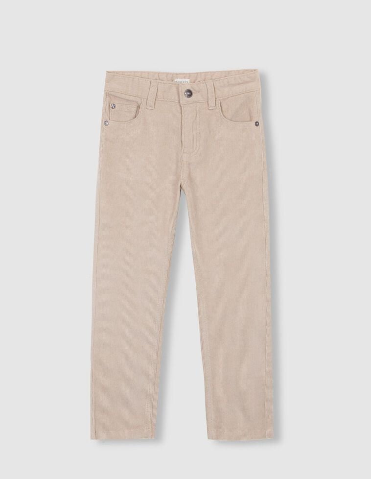 Pantalón 5 bolsillos de pana piedra