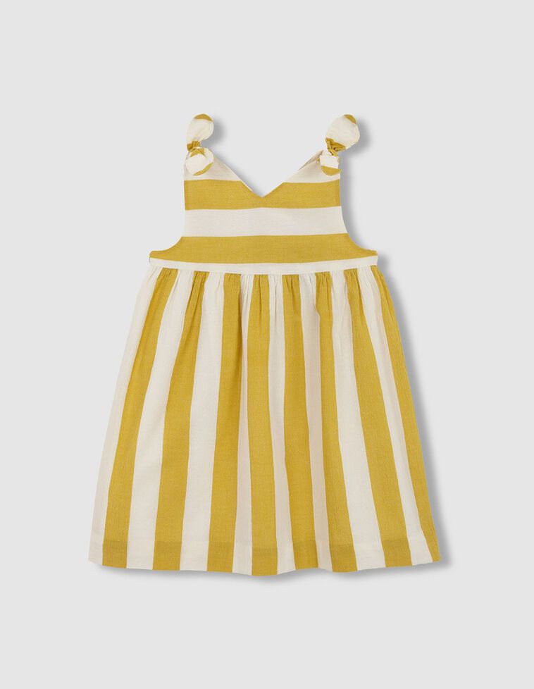Vestido rayas tirantes amarillo