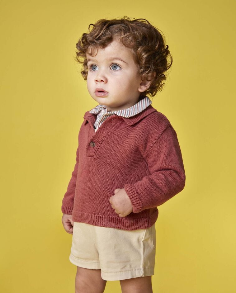 Jersey estilo polo rosa