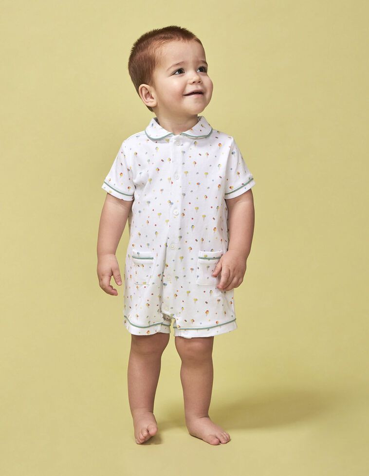Pijama estampado helados blanco