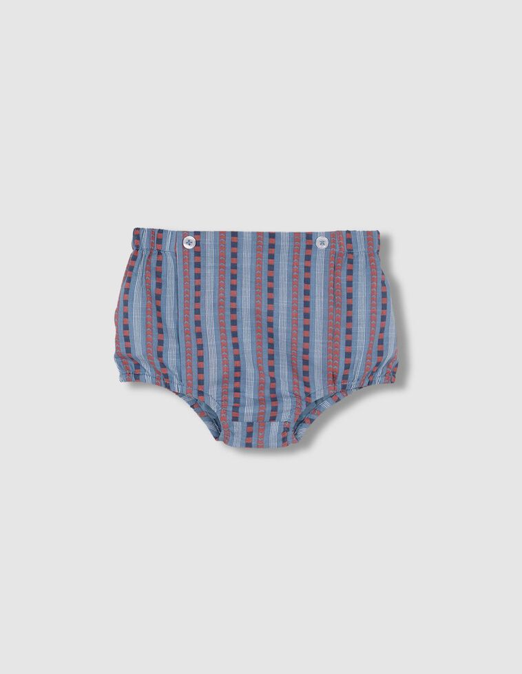 Pantalón corto estampado azul