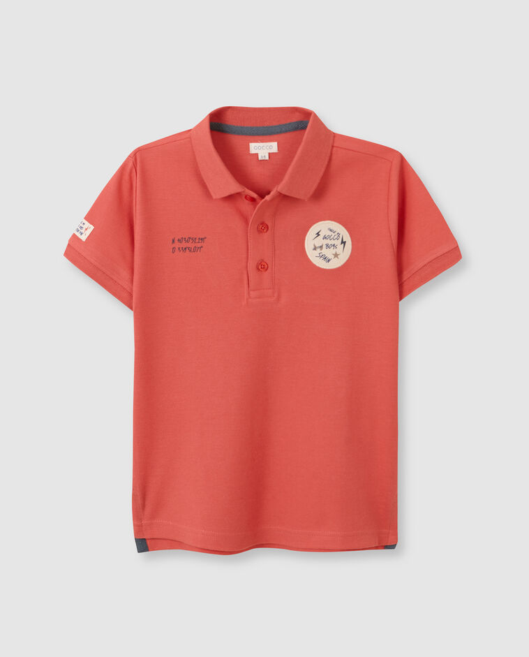 Polo parches rosa