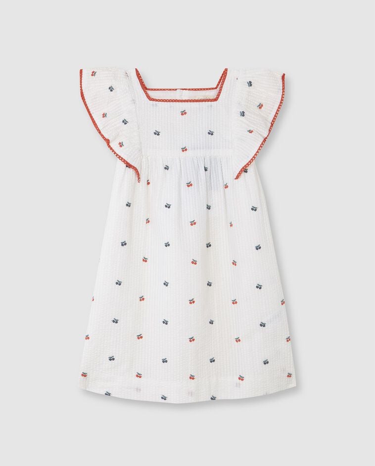 Vestido con volantes blanco