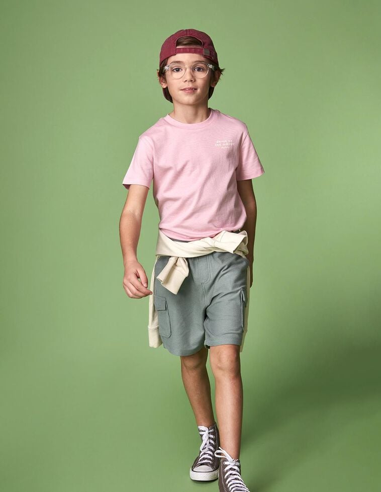 pantalón cargo con cinturilla elástica verde