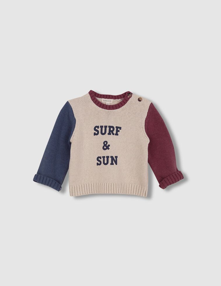 Jersey con intarsia piedra