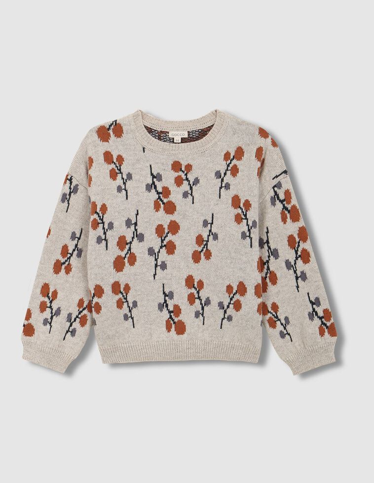 Jersey con detalles en intarsia gris