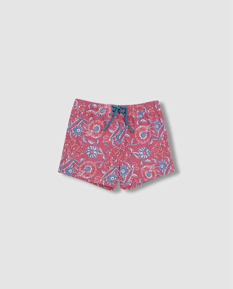 Ba&ntilde;ador estampado flores rosa