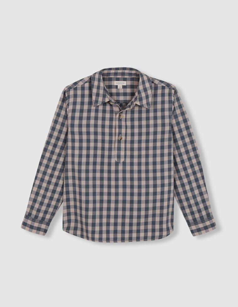 Camisa cuadros tapeta corta verde