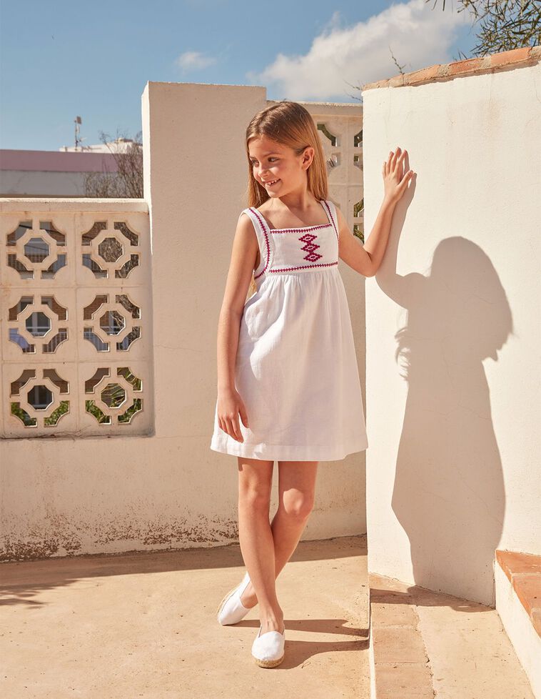Vestido bordados blanco 