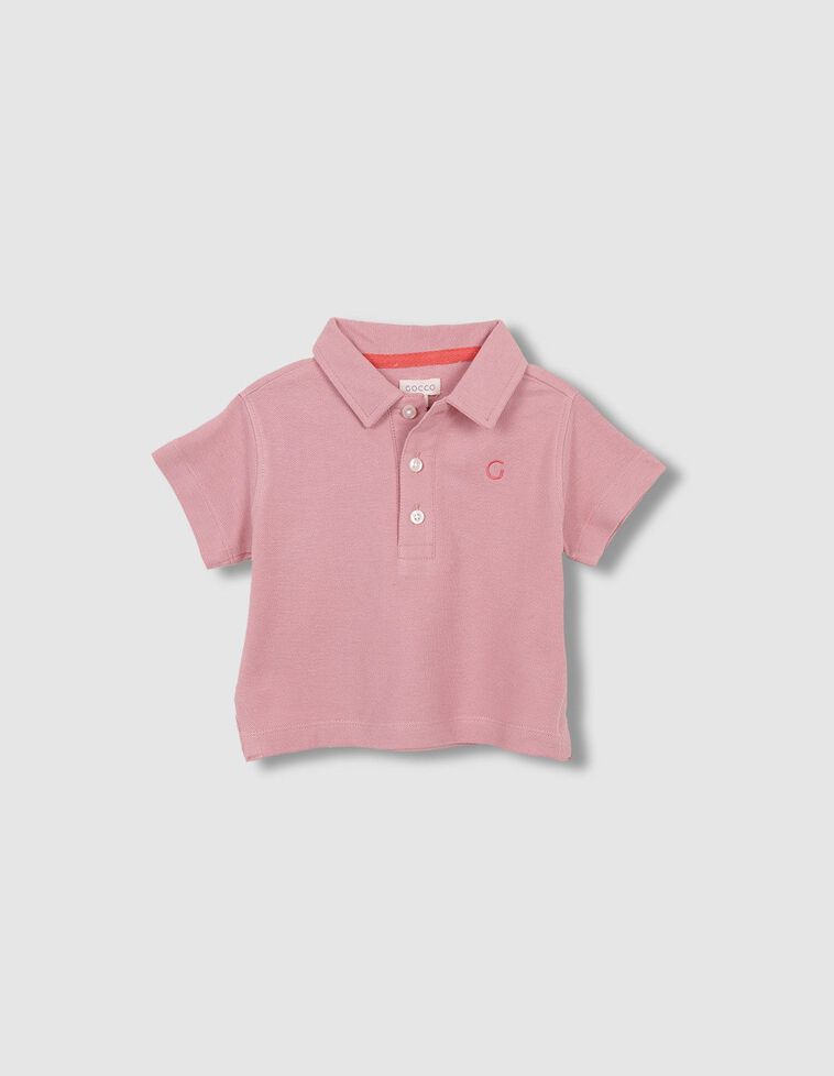 Polo detalles contraste rosa