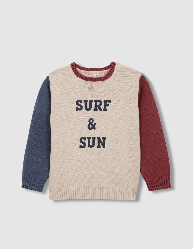 Jersey con intarsia piedra
