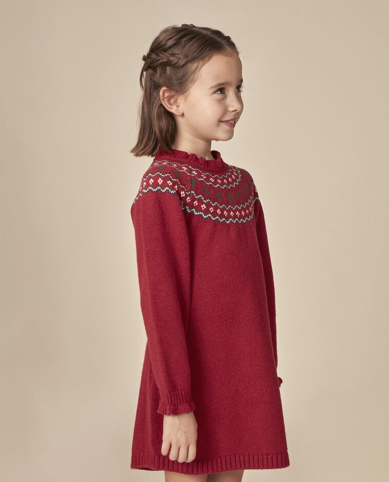 Vestido con greca rojo ni&ntilde;a
