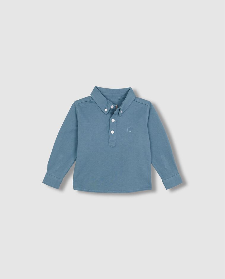 Camisa polo azul