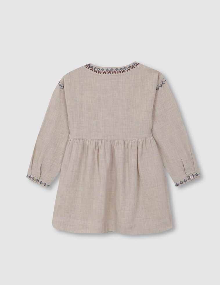 Vestido Con Bordados Piedra