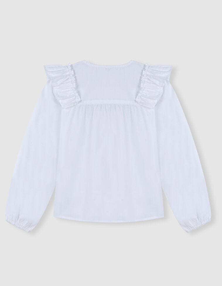 Blusa blanca volante grande