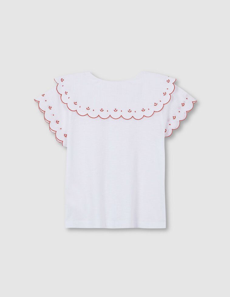 Camiseta bordados blanco 