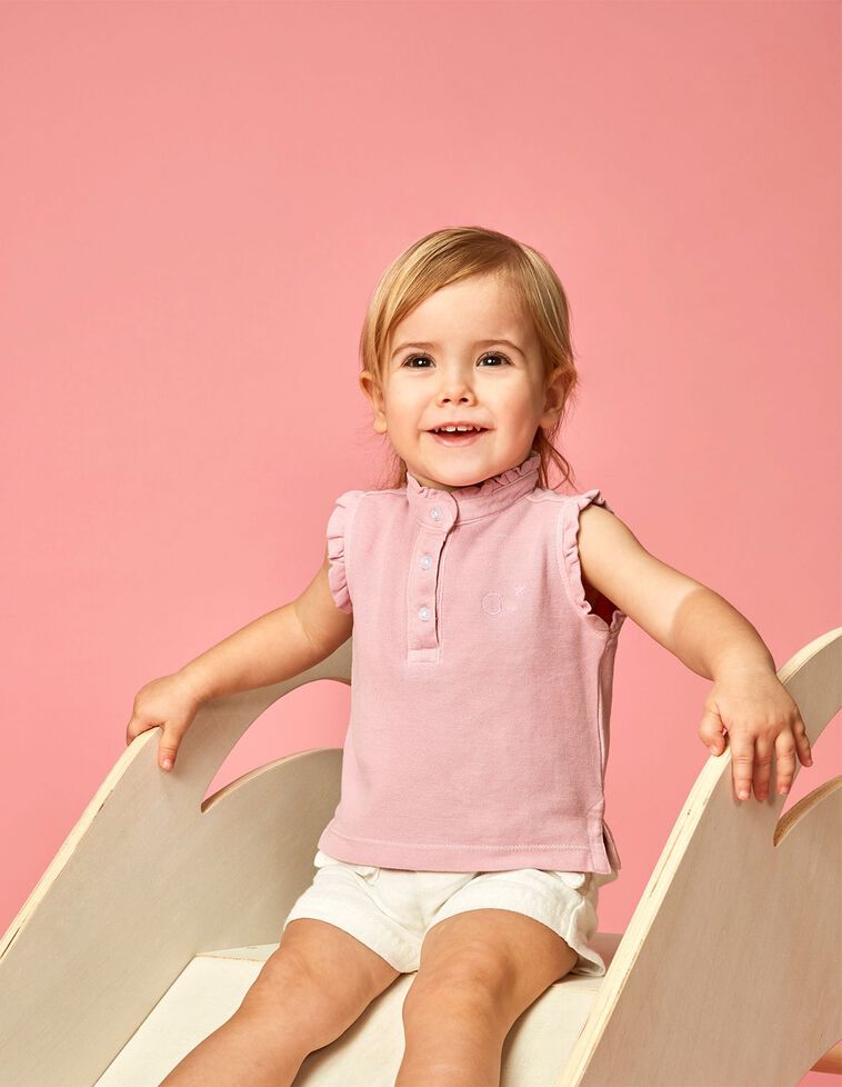 Polo de piqué rosa 
